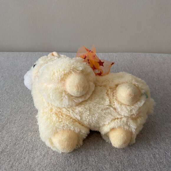 NWT Amuse Cream Alpaca Alpacasso Orange Bow Japan 7" - Picture 7 of 12